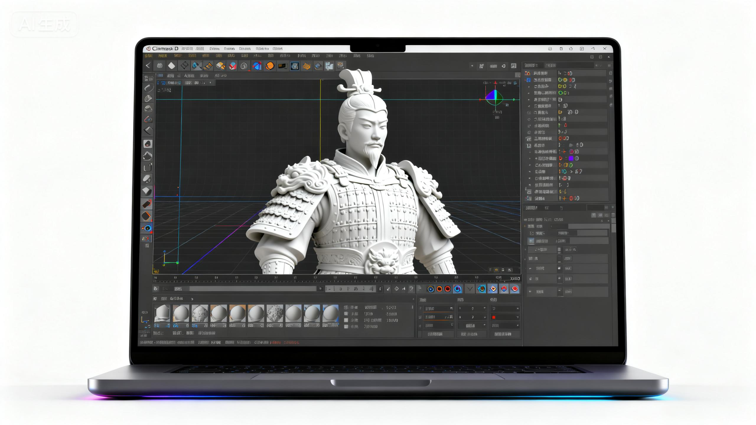 C4D软件界面屏摄